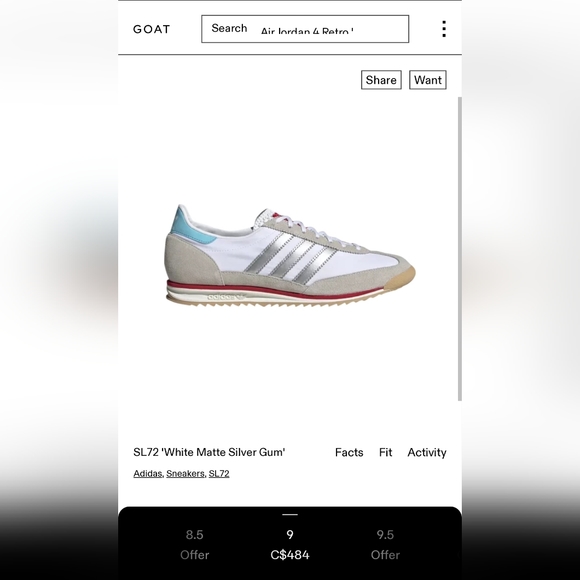 Adidas SL 72 Size 9 Mens - Picture 10 of 12